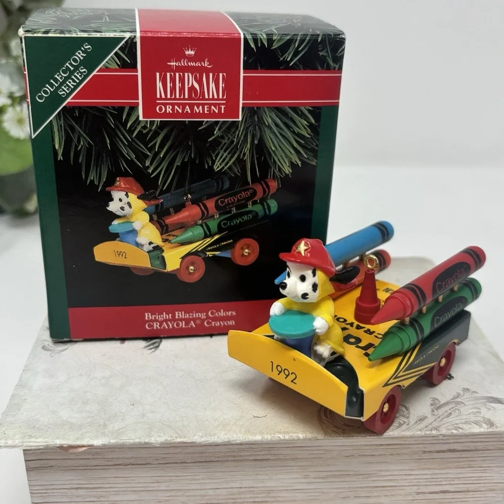 Hallmark Keepsake ornament 1992 Crayola Crayon Bright Blazing Colors Dalmatian 4